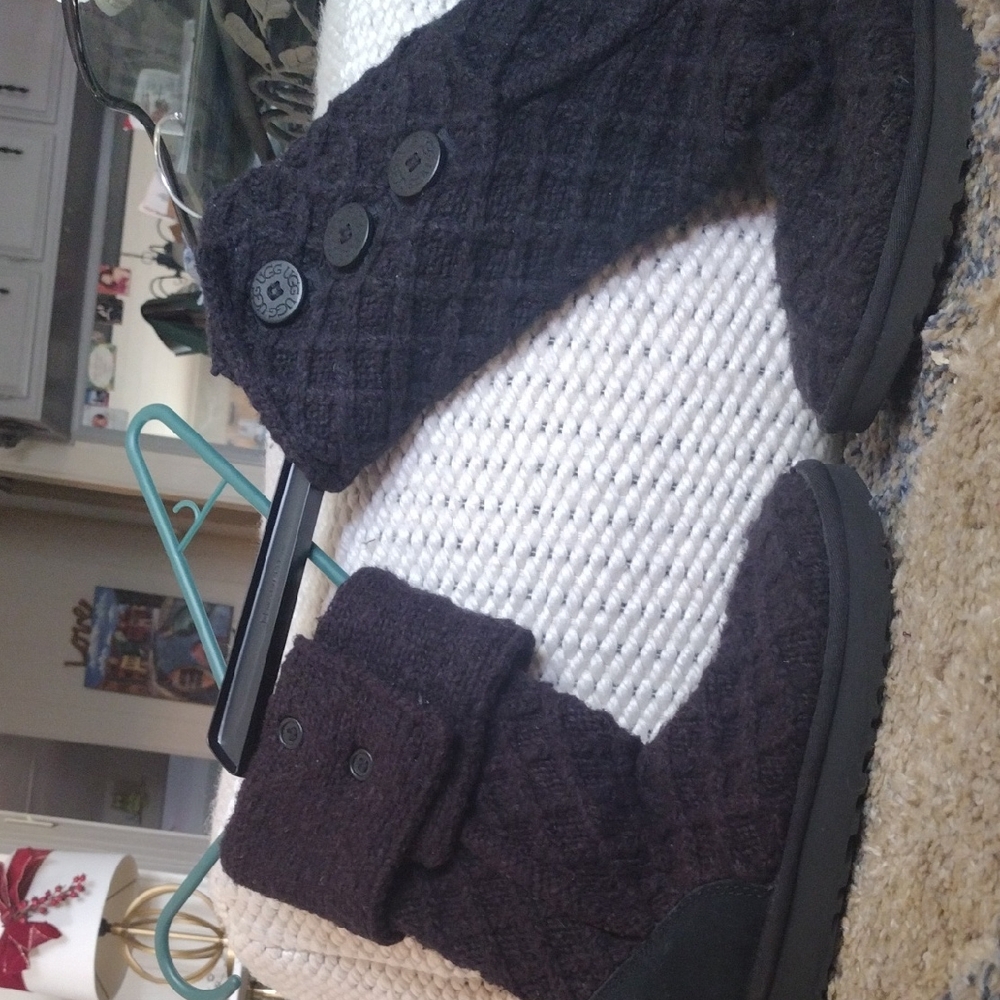 Cozy Knit Button Boots uggs